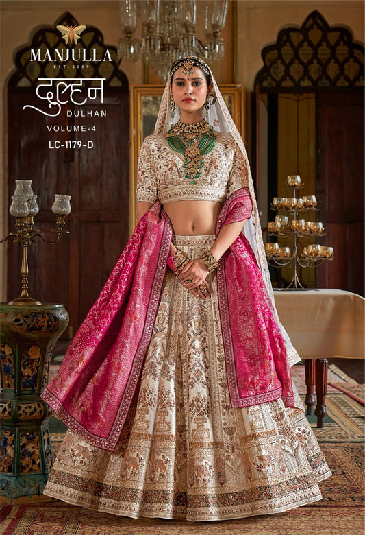 Lc-1179-D Dulhan Vol 4 Manjulla Silk Lehenga Choli