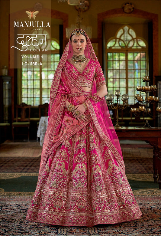 Lc-1180-A Dulhan Vol 4 Manjulla Silk Lehenga Choli