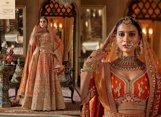 Lc-1181-B Dulhan Vol 3 Manjulla Tone Silk Lehenga Choli