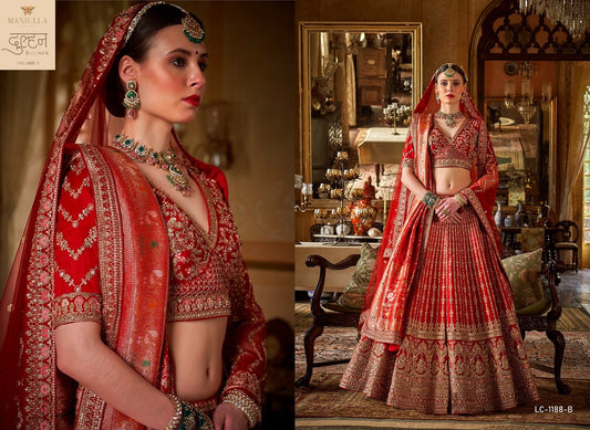 Lc-1188-B Dulhan Vol 3 Manjulla Tone Silk Lehenga Choli