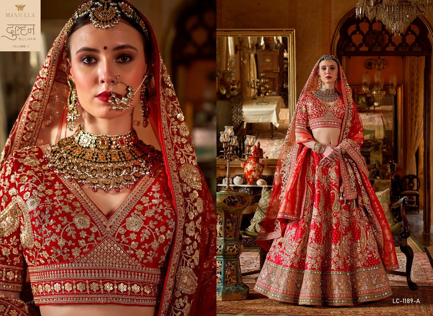 Lc-1189-A Dulhan Vol 3 Manjulla Tone Silk Lehenga Choli