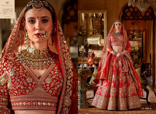 Lc-1189-A Dulhan Vol 3 Manjulla Tone Silk Lehenga Choli