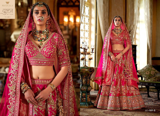 Lc-1189-B Dulhan Vol 3 Manjulla Tone Silk Lehenga Choli