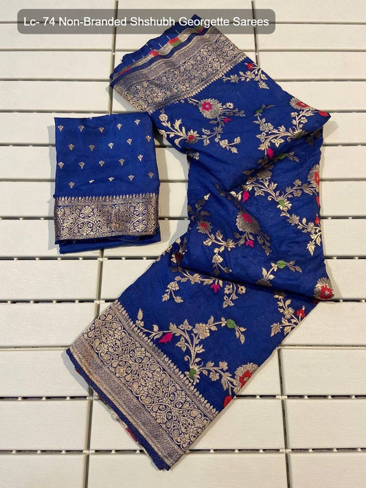 Lc- 74 Non-Branded Shshubh Georgette Sarees