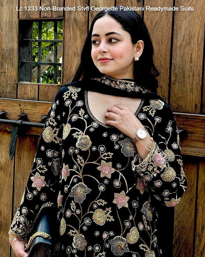 Lc 1233 Non-Branded Stvfl Georgette Pakistani Readymade Suits