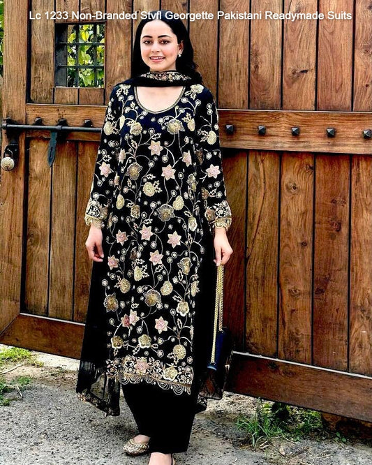 Lc 1233 Non-Branded Stvfl Georgette Pakistani Readymade Suits