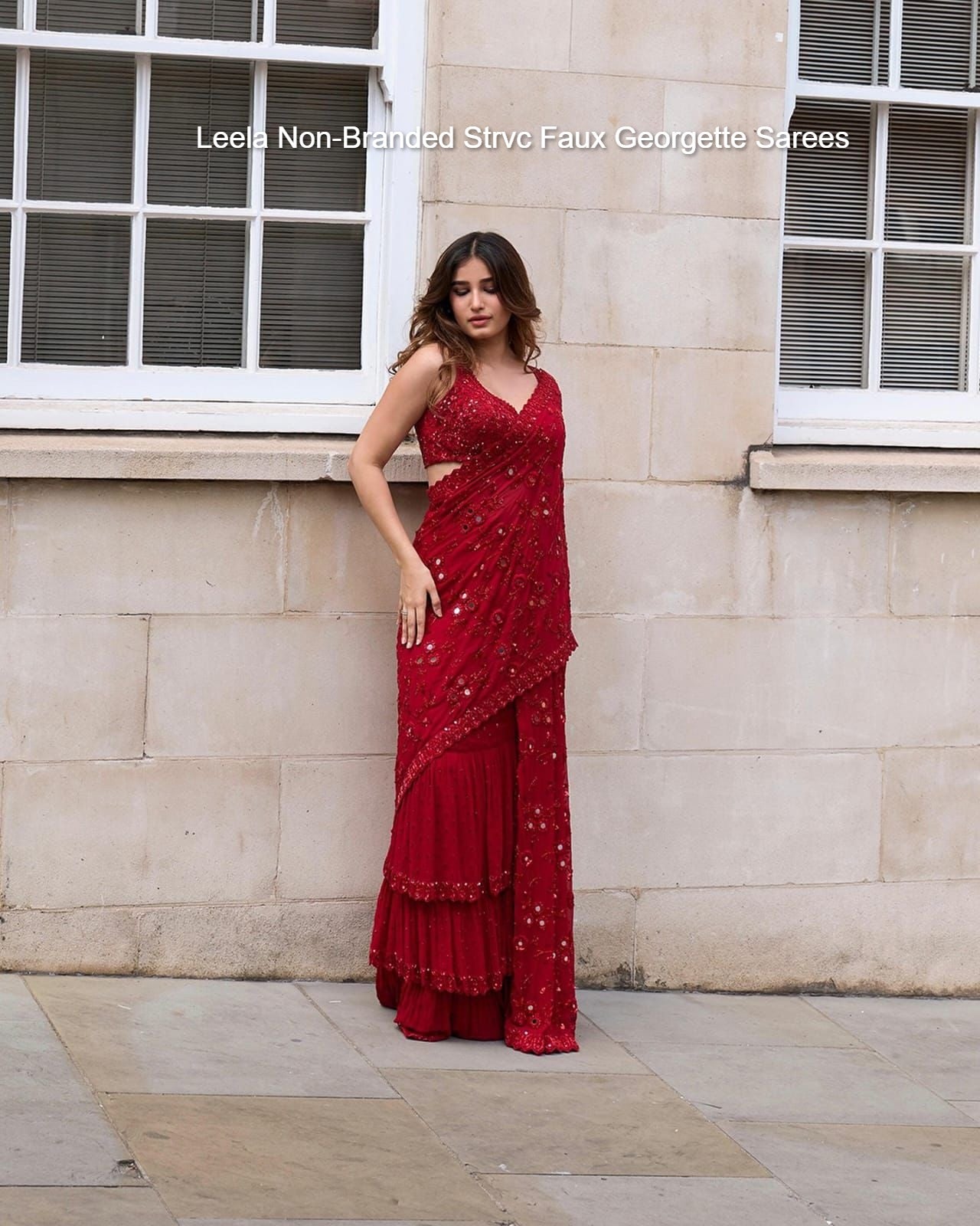 Leela Non-Branded Strvc Faux Georgette Sarees