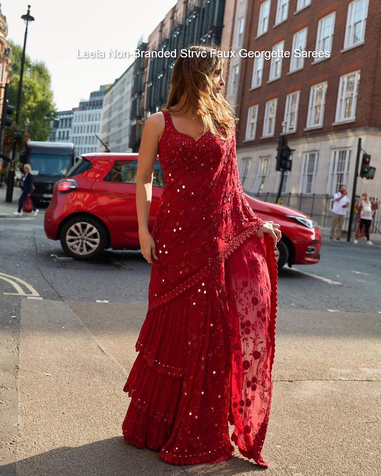 Leela Non-Branded Strvc Faux Georgette Sarees