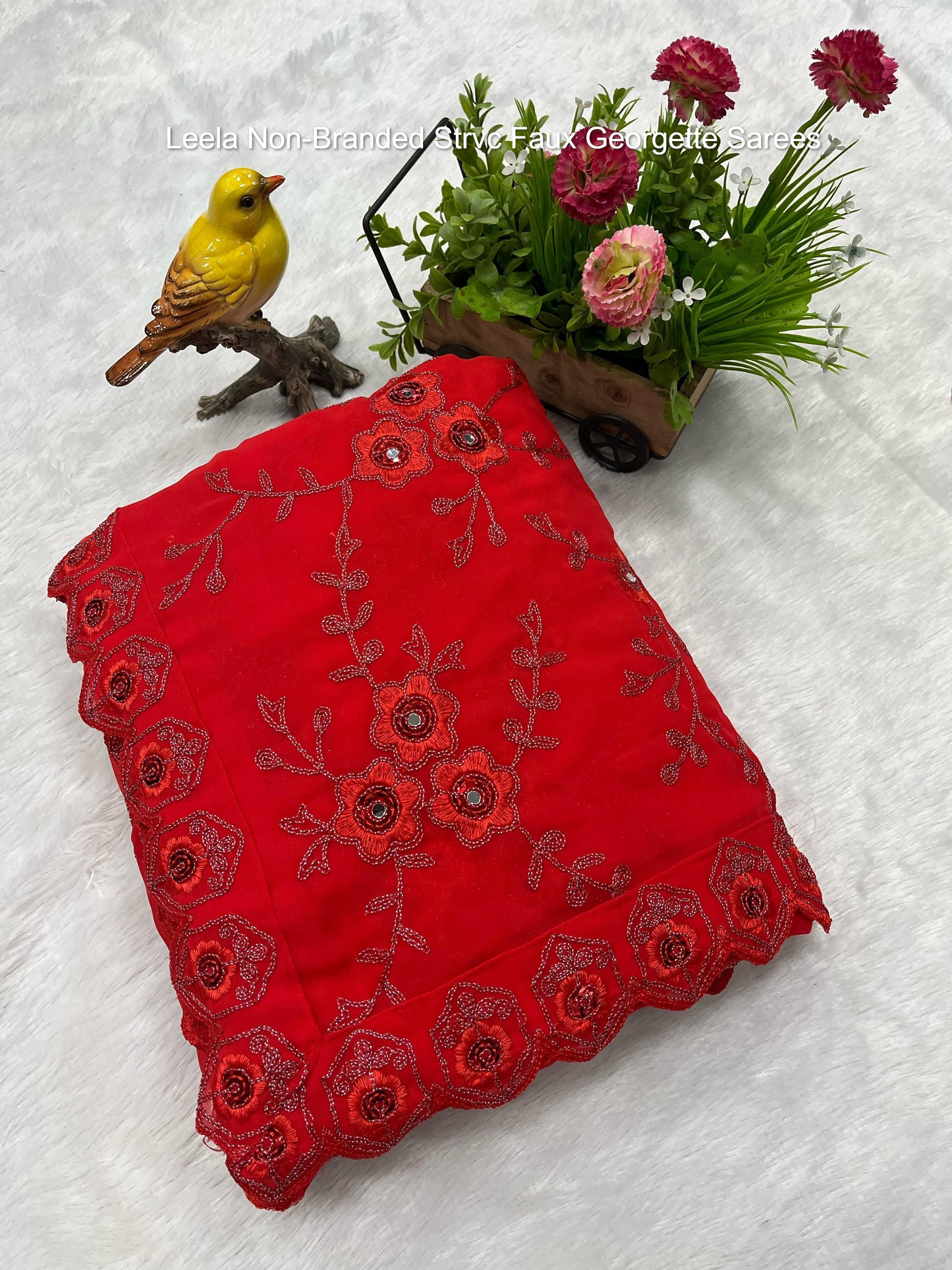 Leela Non-Branded Strvc Faux Georgette Sarees