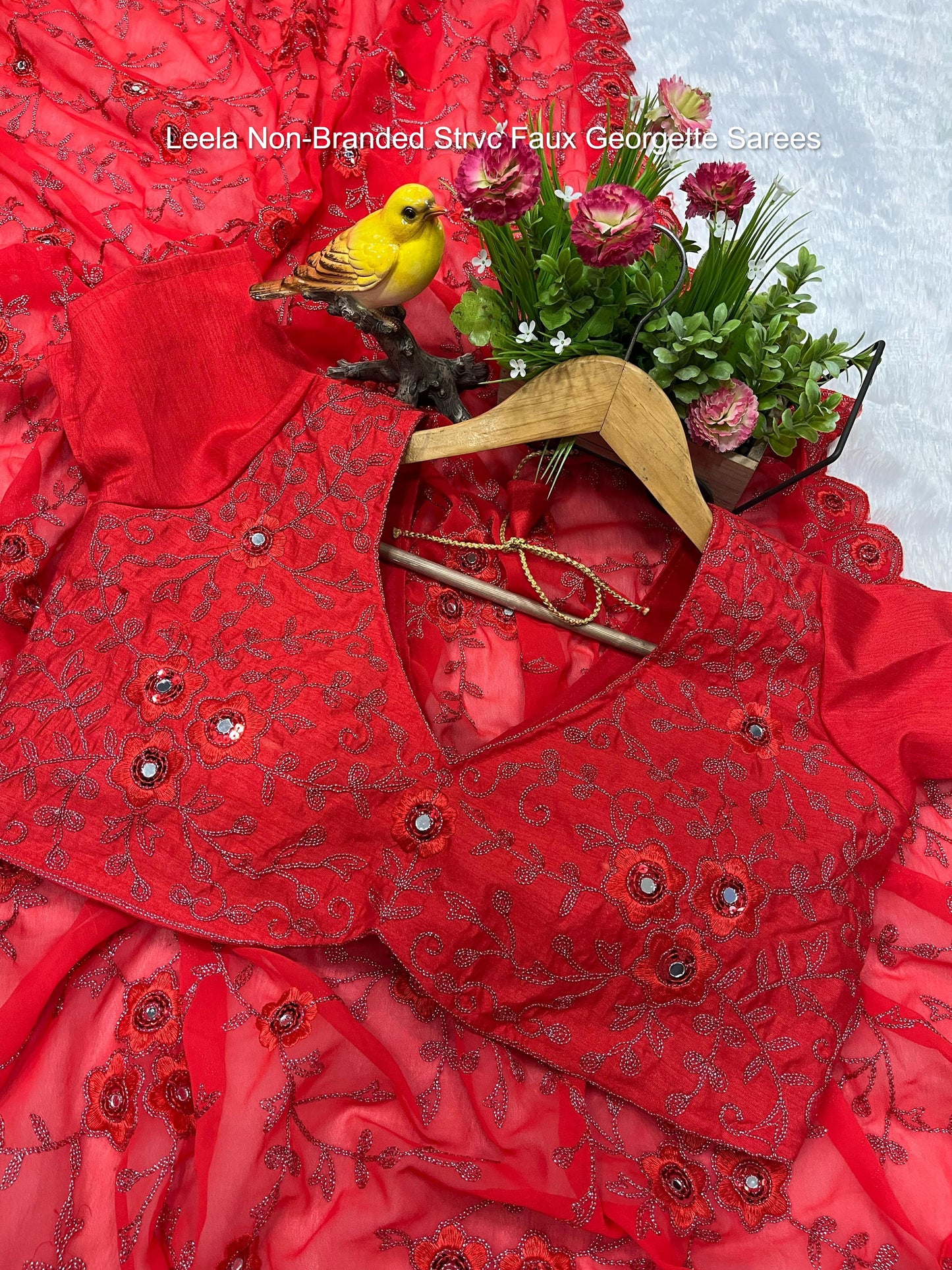 Leela Non-Branded Strvc Faux Georgette Sarees