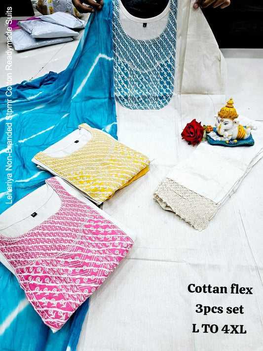 Leheriya Non-Branded Stpmr Cotton Readymade Suits
