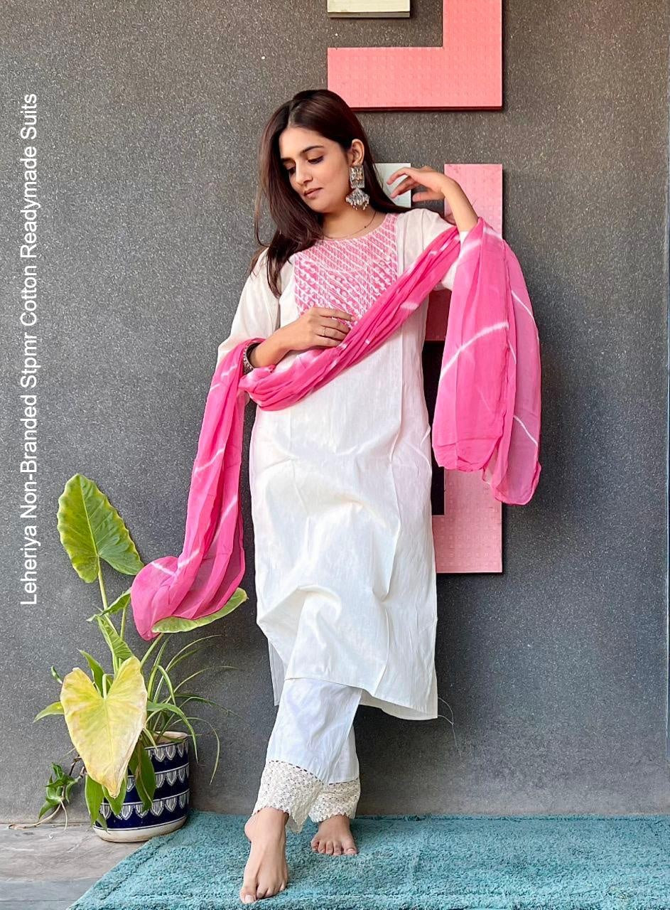 Leheriya Non-Branded Stpmr Cotton Readymade Suits