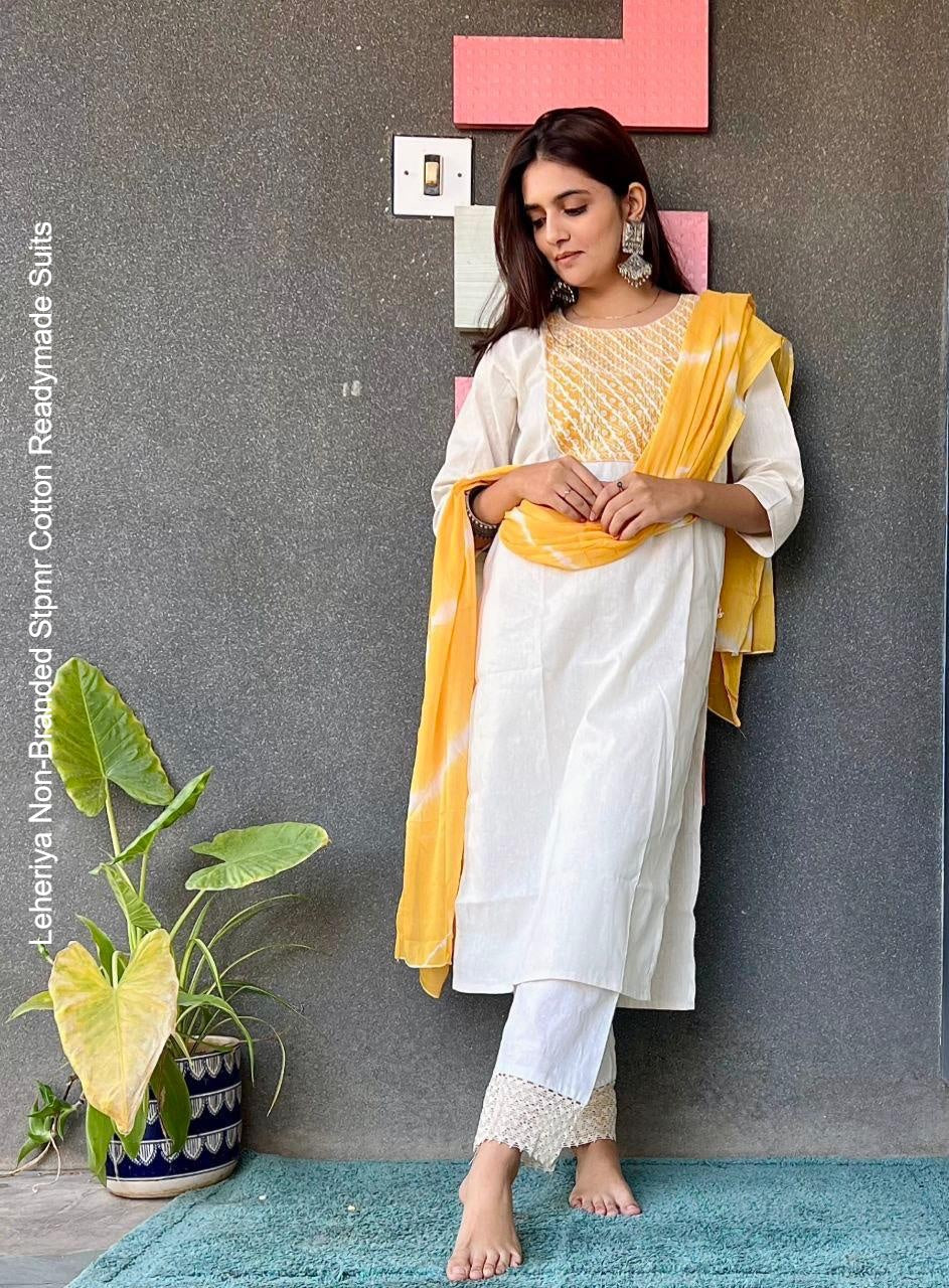 Leheriya Non-Branded Stpmr Cotton Readymade Suits