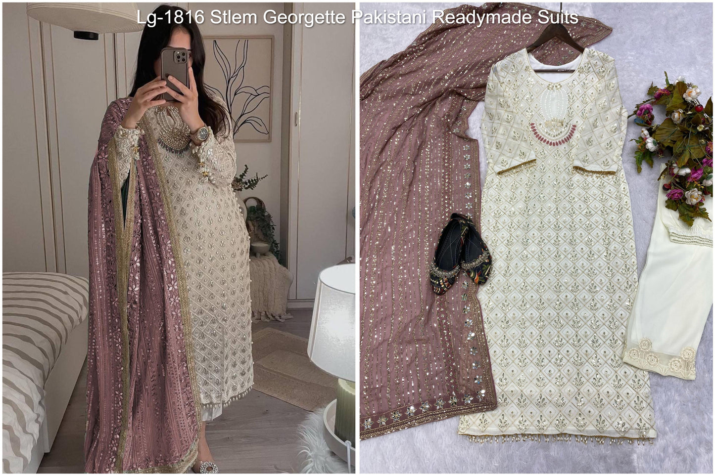 Lg-1816 Stlem Georgette Pakistani Readymade Suits