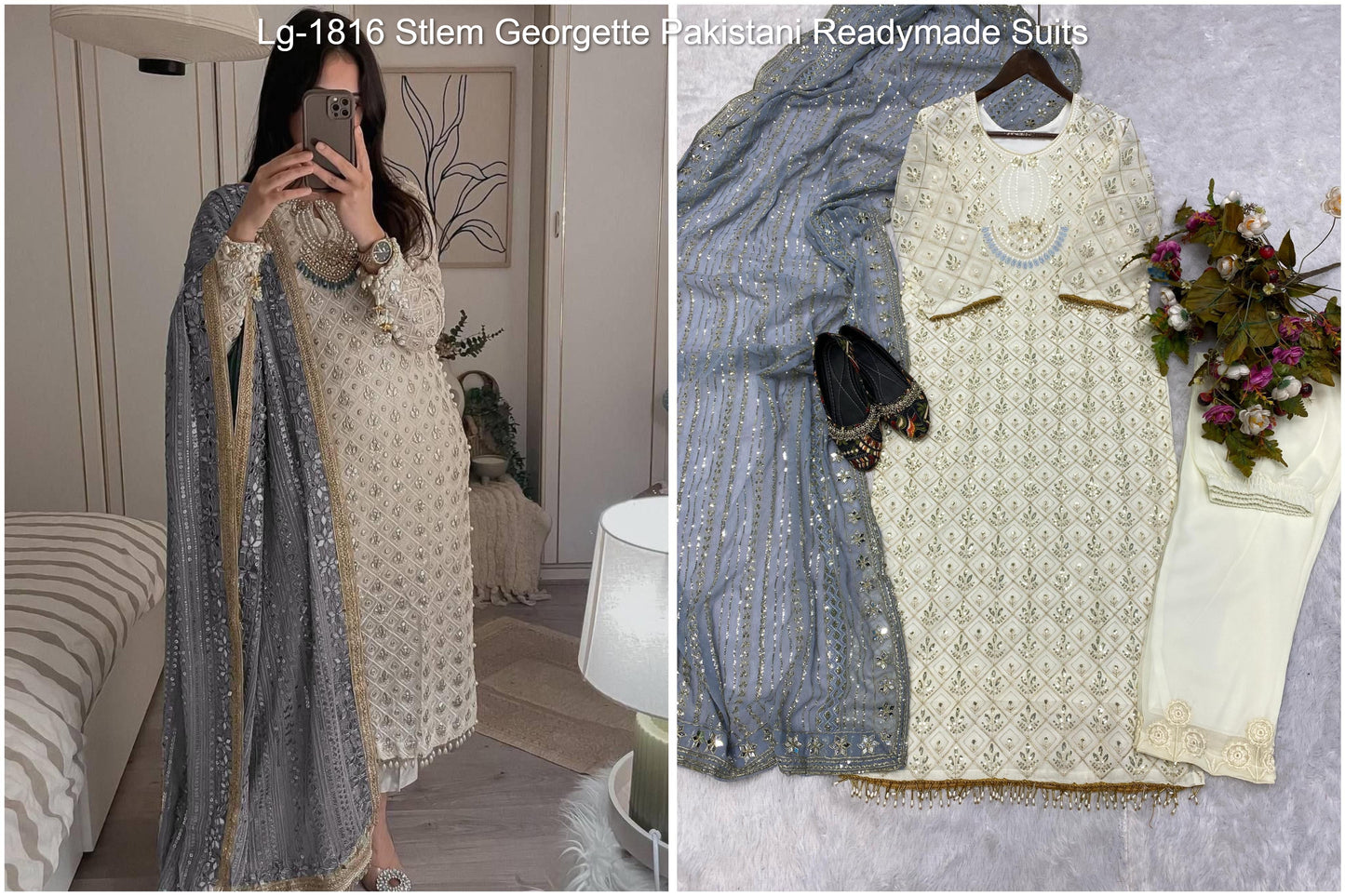 Lg-1816 Stlem Georgette Pakistani Readymade Suits