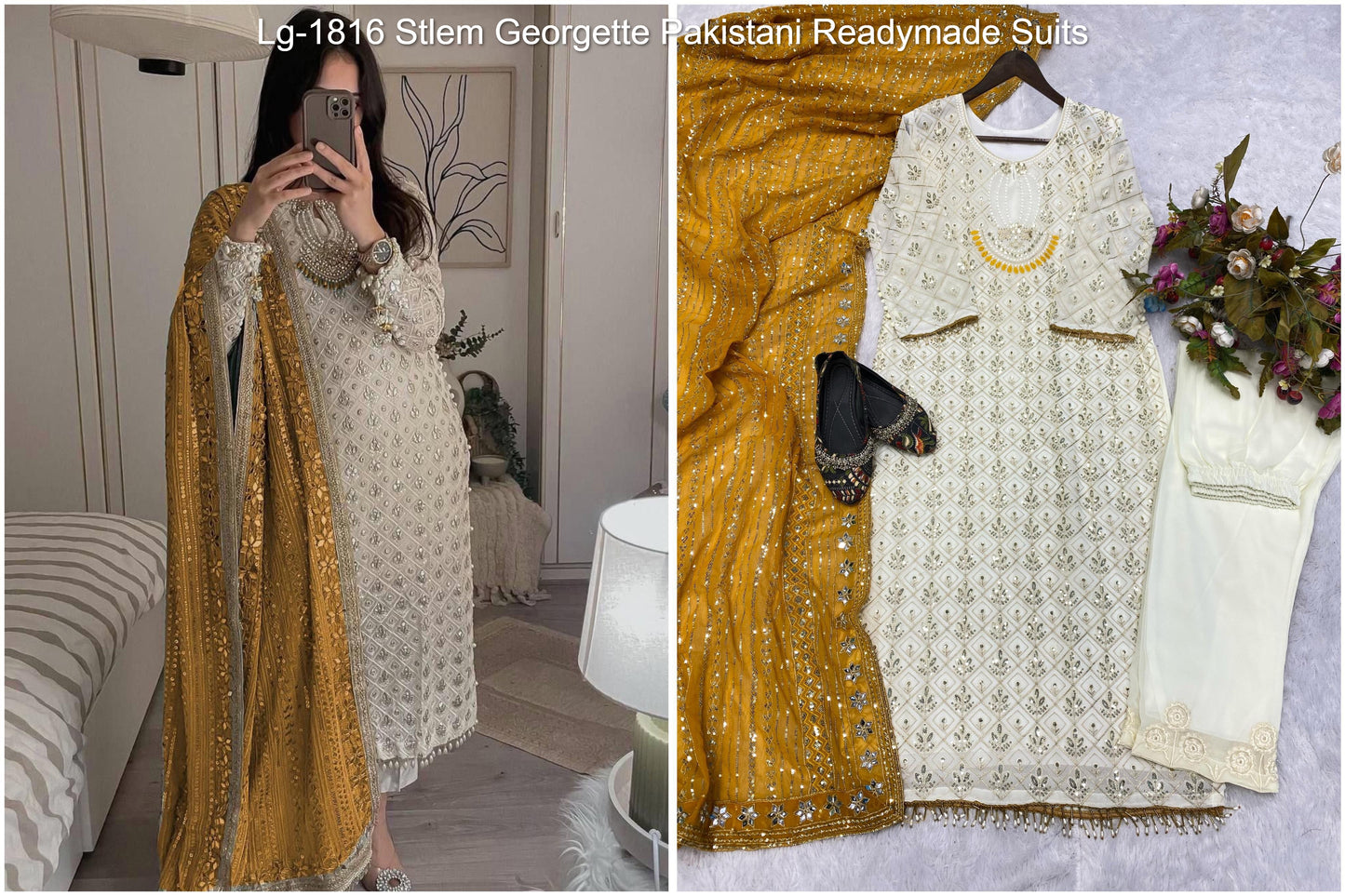 Lg-1816 Stlem Georgette Pakistani Readymade Suits