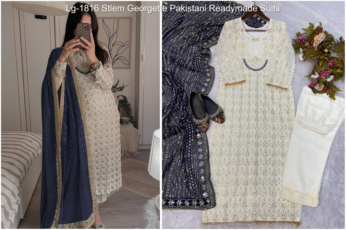 Lg-1816 Stlem Georgette Pakistani Readymade Suits