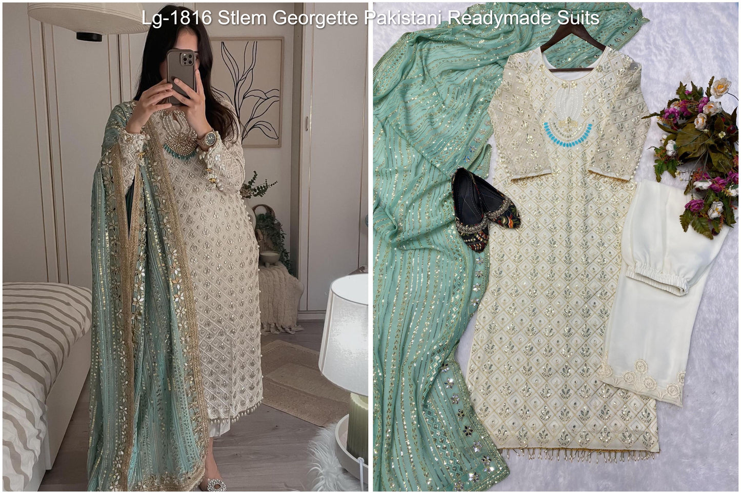 Lg-1816 Stlem Georgette Pakistani Readymade Suits