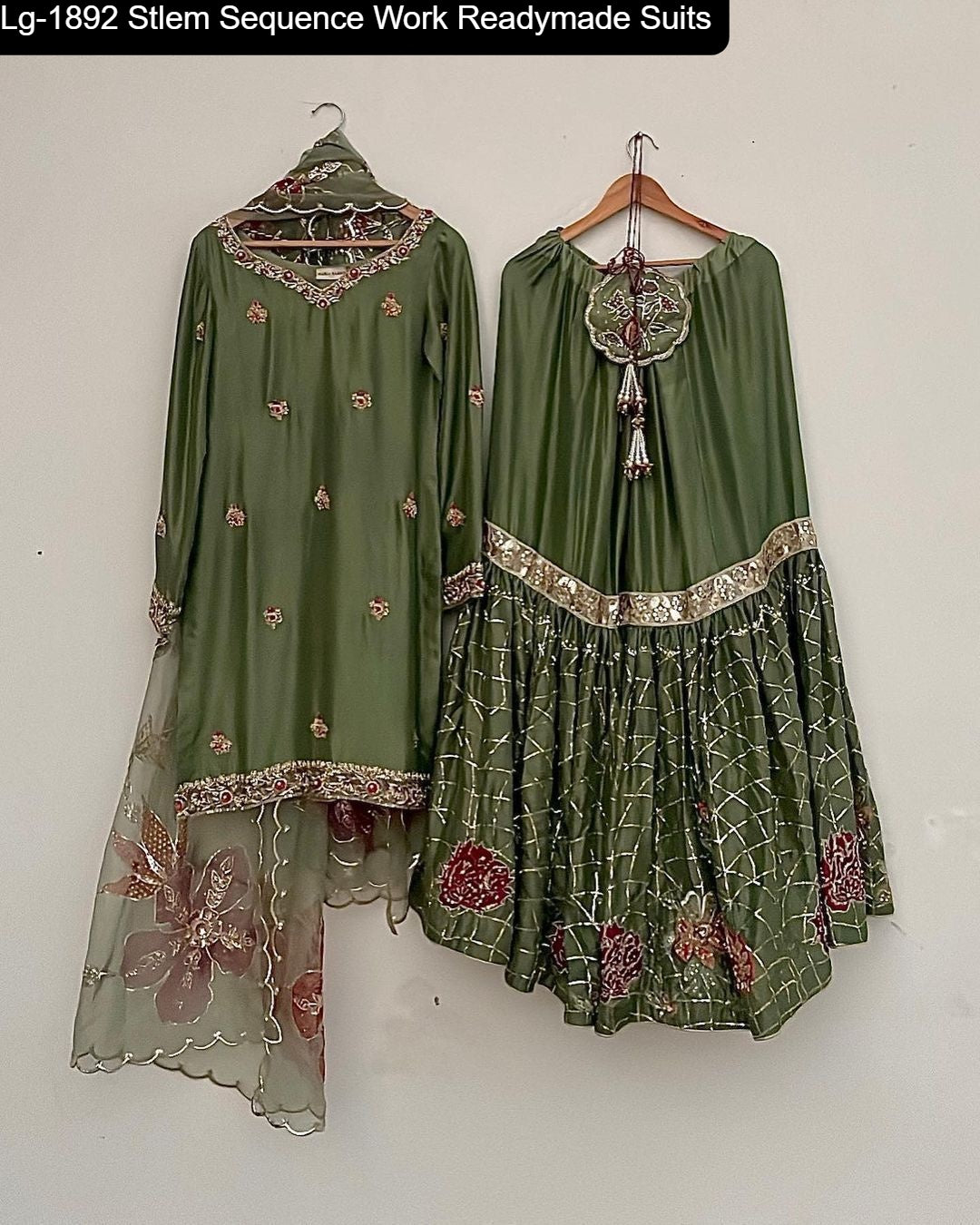 Lg-1892 Stlem Sequence Work Readymade Suits