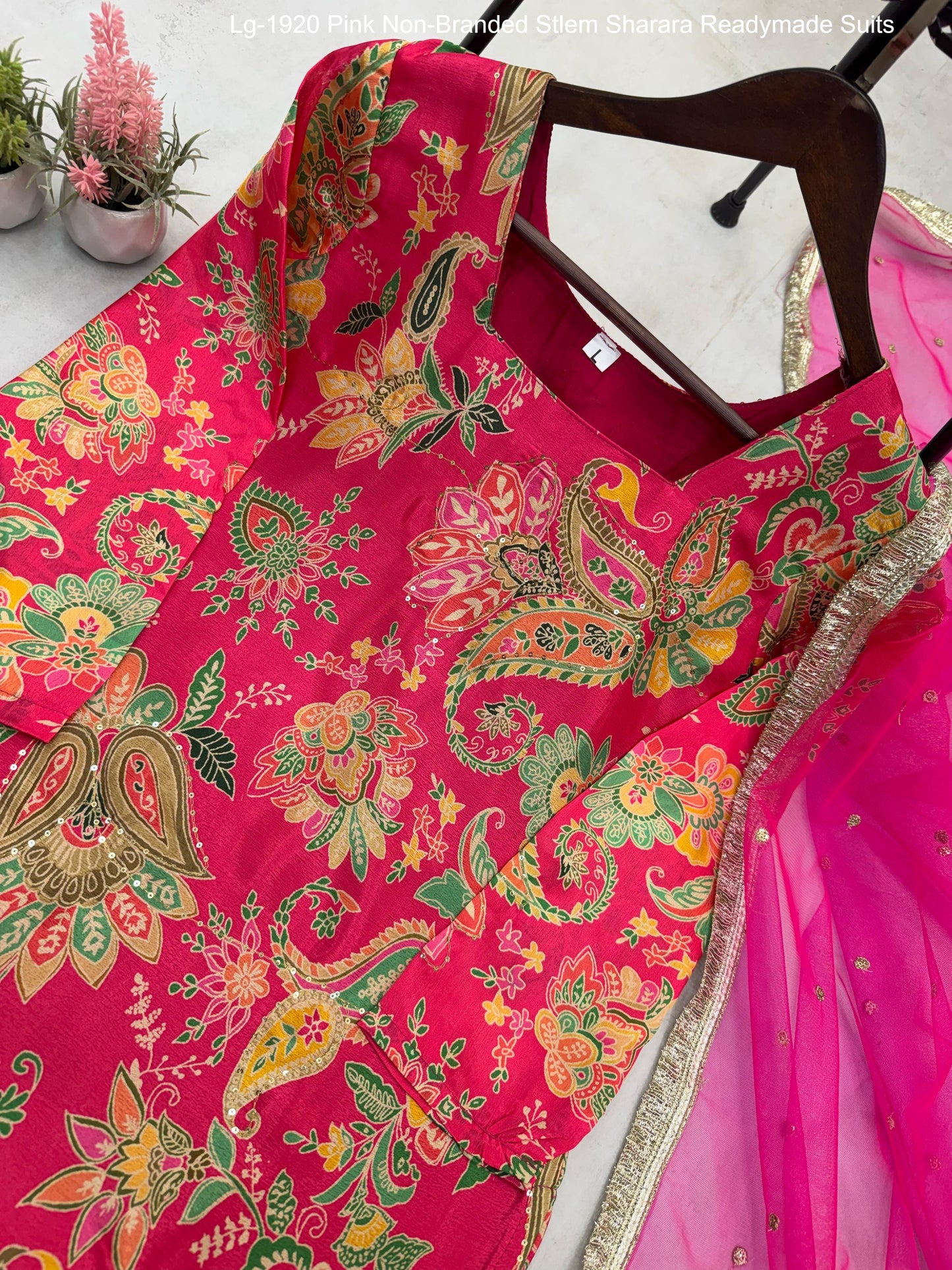 Lg-1920 Pink Non-Branded Stlem Sharara Readymade Suits
