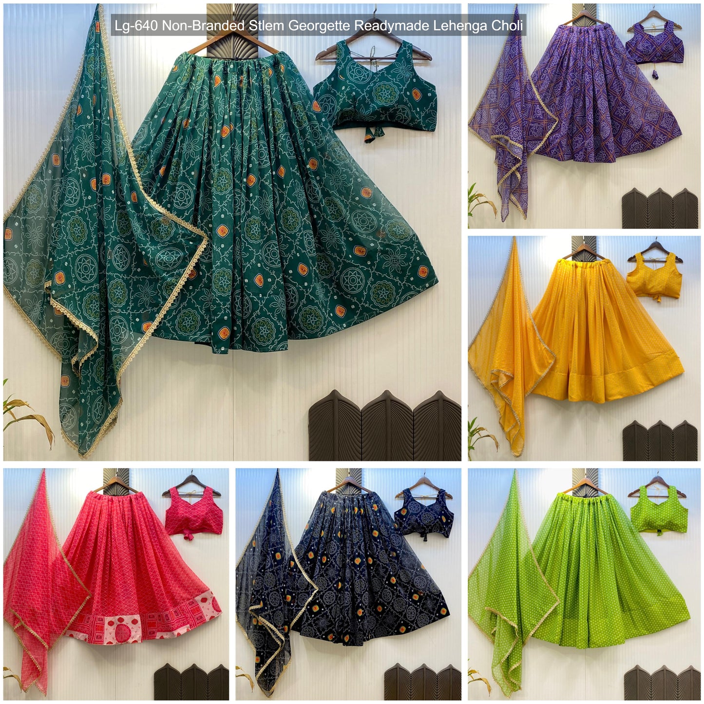 Lg-640 Non-Branded Stlem Georgette Readymade Lehenga Choli