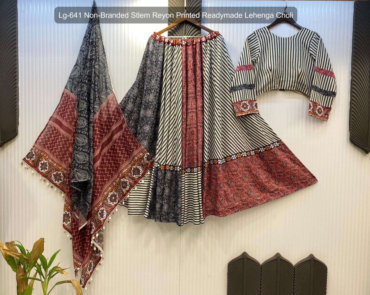 Lg-641 Non-Branded Stlem Reyon Printed Readymade Lehenga Choli