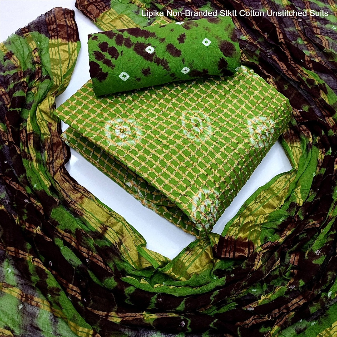 Lipika Non-Branded Stktt Cotton Unstitched Suits