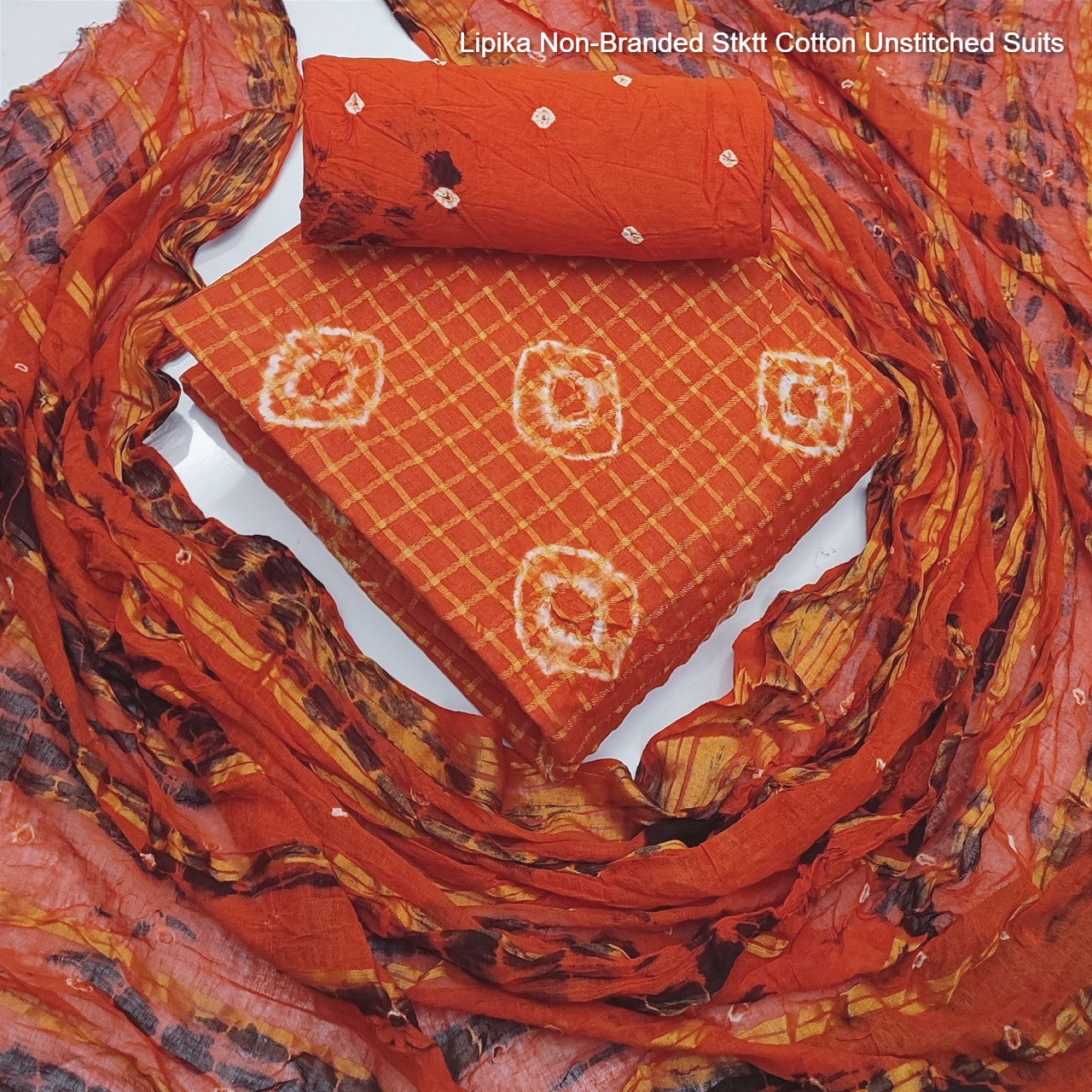 Lipika Non-Branded Stktt Cotton Unstitched Suits