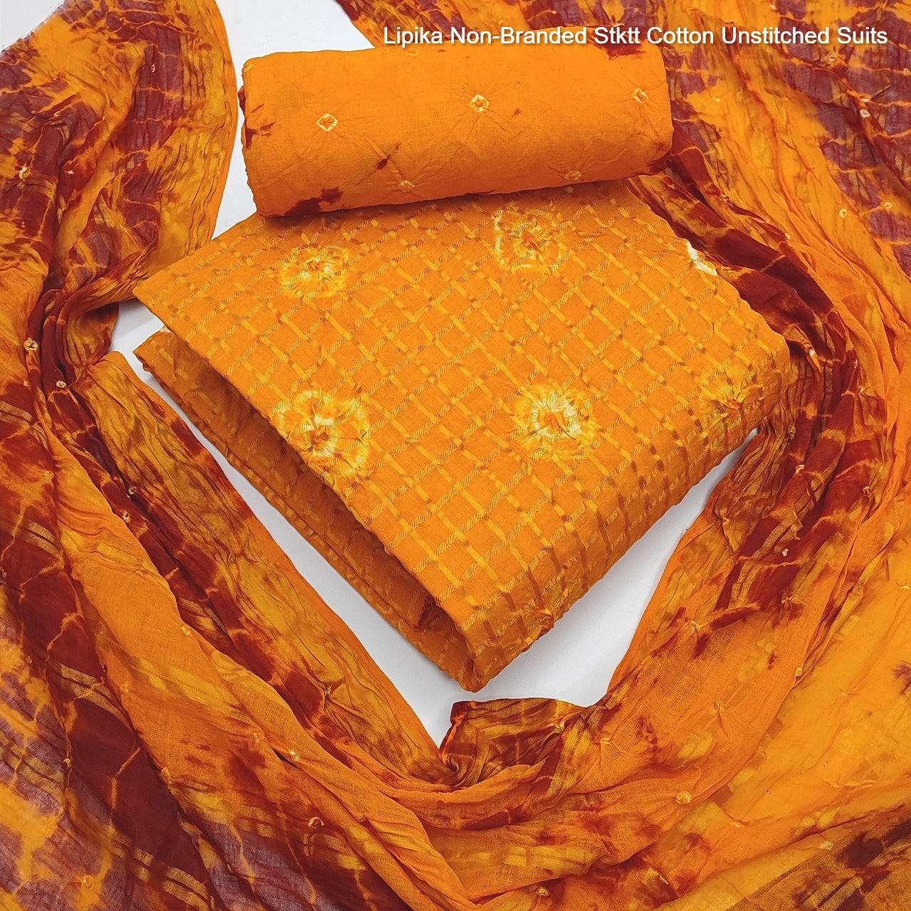 Lipika Non-Branded Stktt Cotton Unstitched Suits