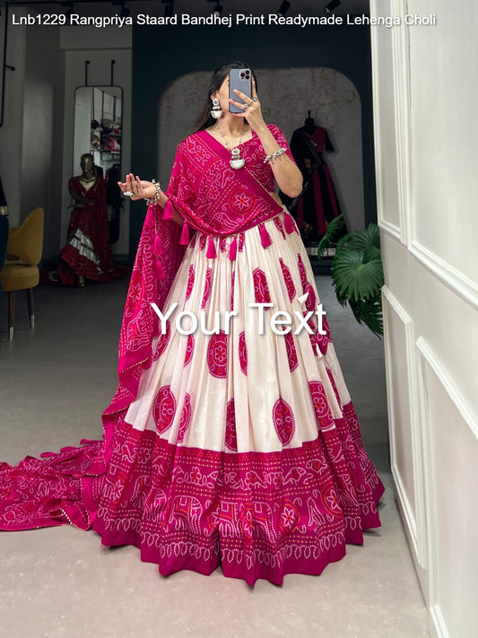 Lnb1229 Rangpriya Staard Bandhej Print Readymade Lehenga Choli