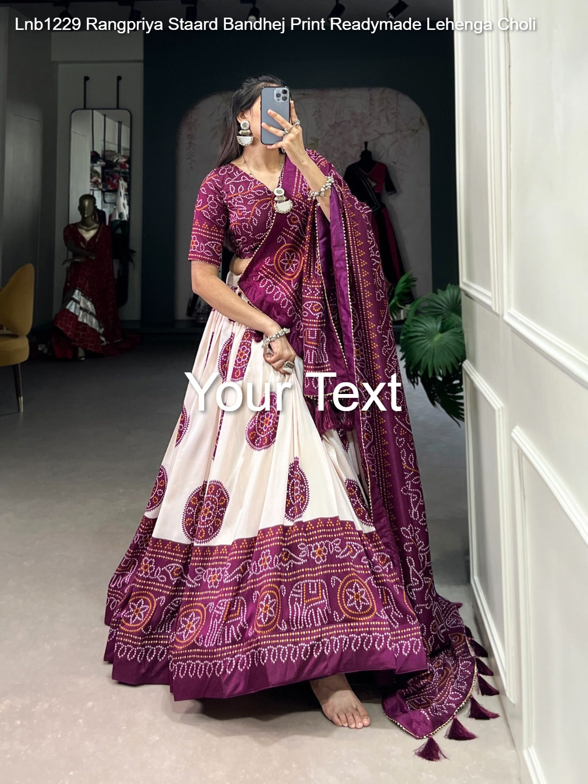 Lnb1229 Rangpriya Staard Bandhej Print Readymade Lehenga Choli