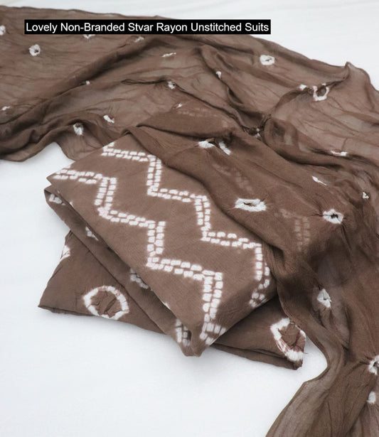 Lovely Non-Branded Stvar Rayon Unstitched Suits