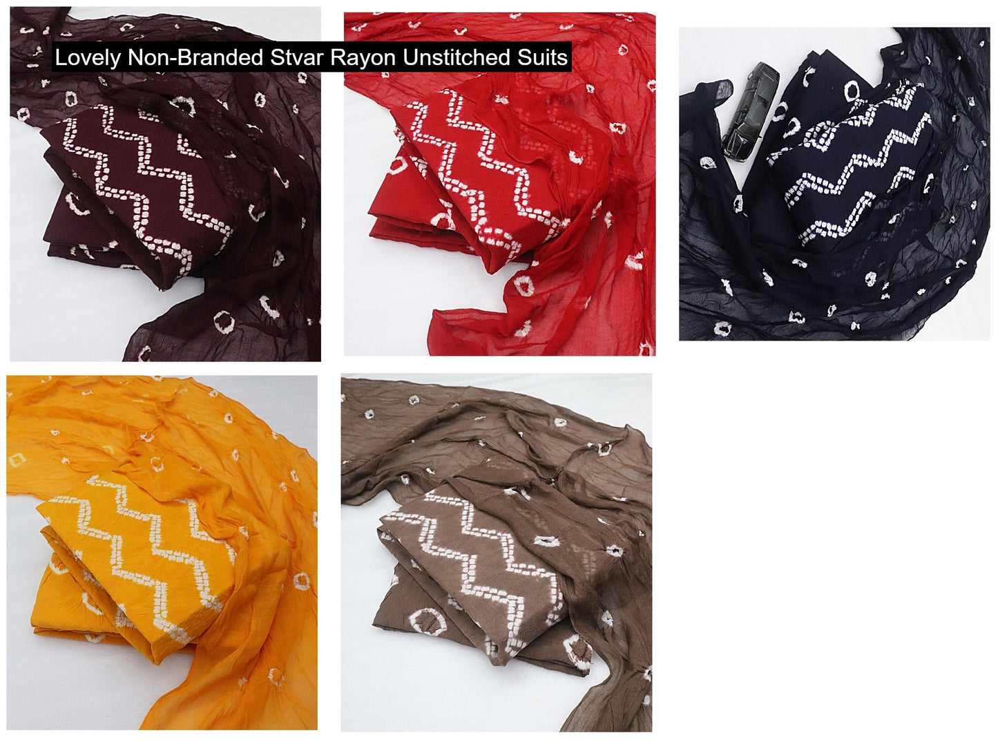 Lovely Non-Branded Stvar Rayon Unstitched Suits