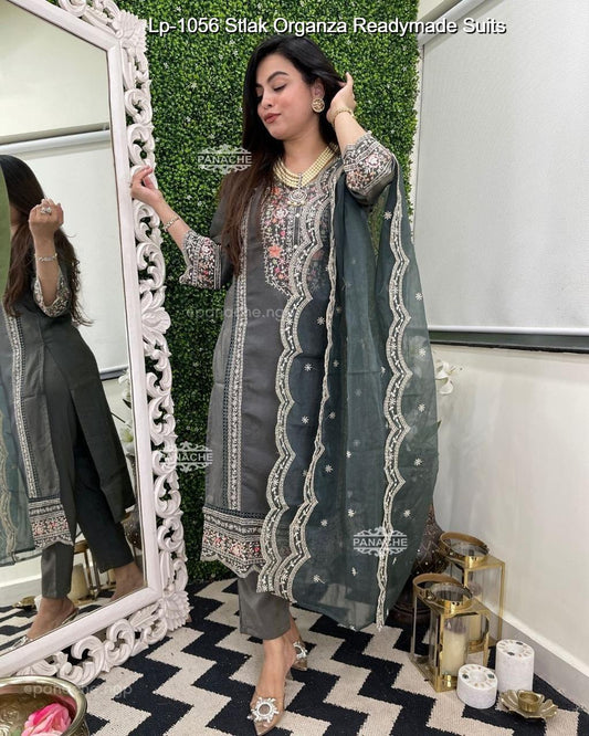 Lp-1056 Stlak Organza Readymade Suits