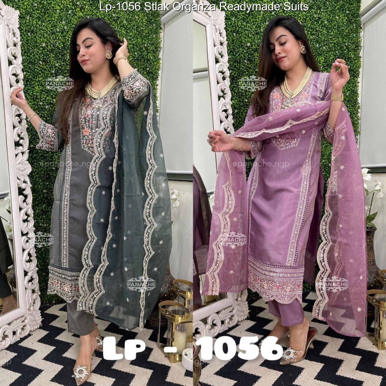 Lp-1056 Stlak Organza Readymade Suits