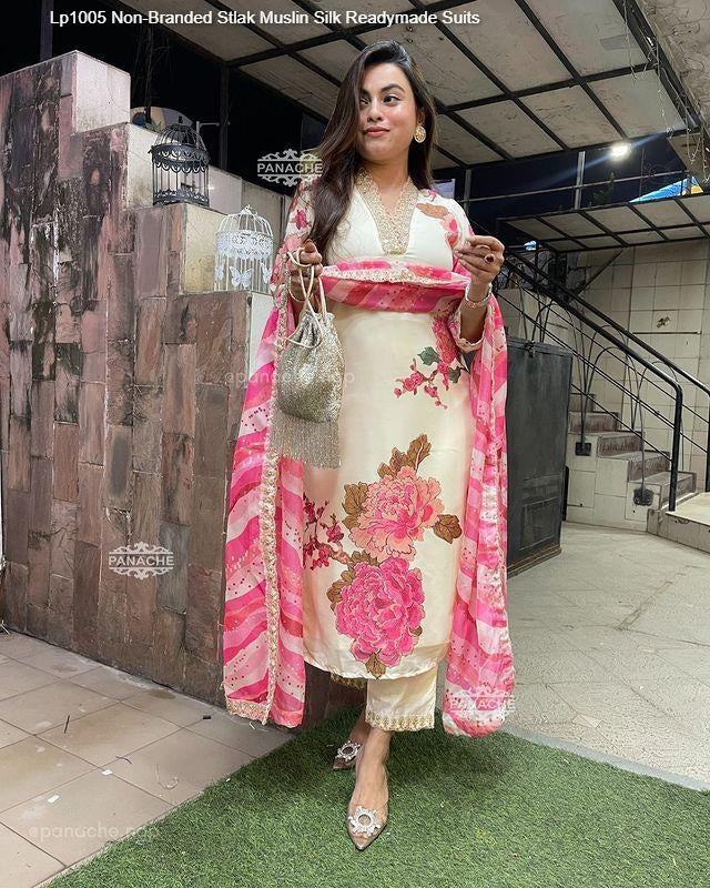 Lp1005 Non-Branded Stlak Muslin Silk Readymade Suits