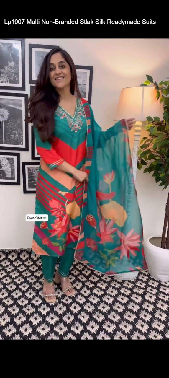 Lp1007 Multi Non-Branded Stlak Silk Readymade Suits