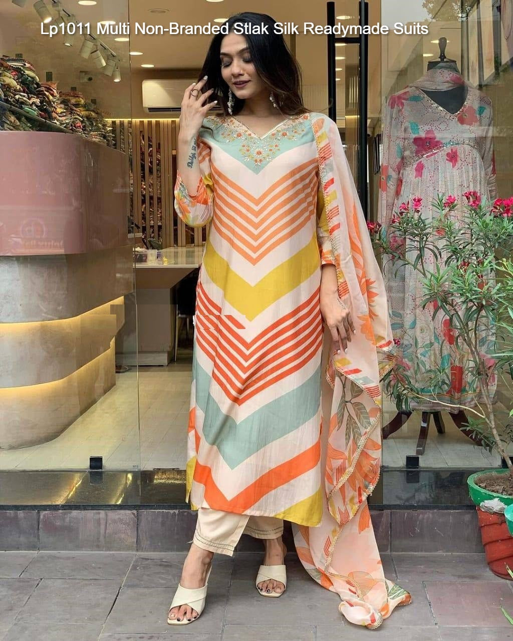 Lp1011 Multi Non-Branded Stlak Silk Readymade Suits