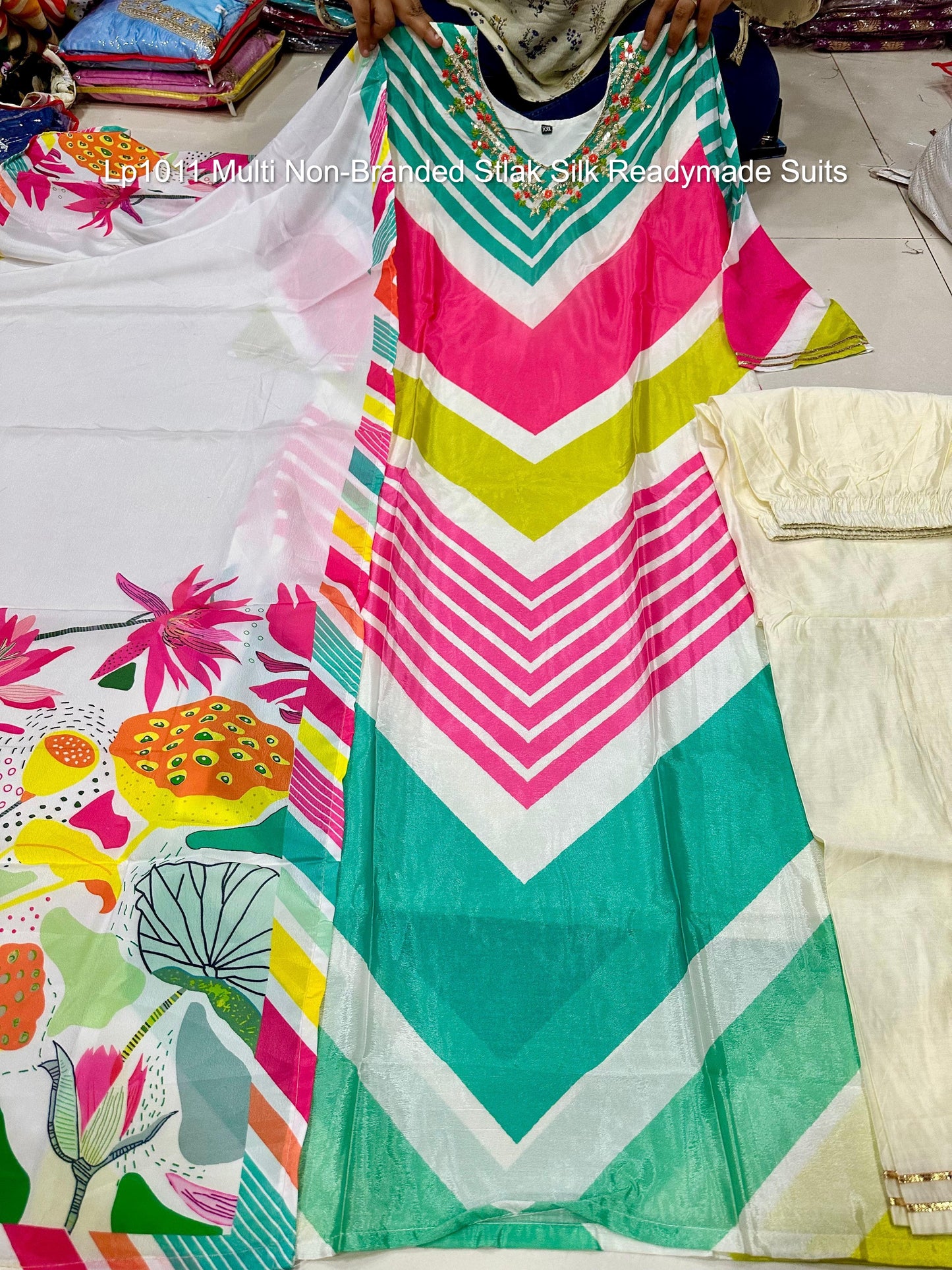 Lp1011 Multi Non-Branded Stlak Silk Readymade Suits