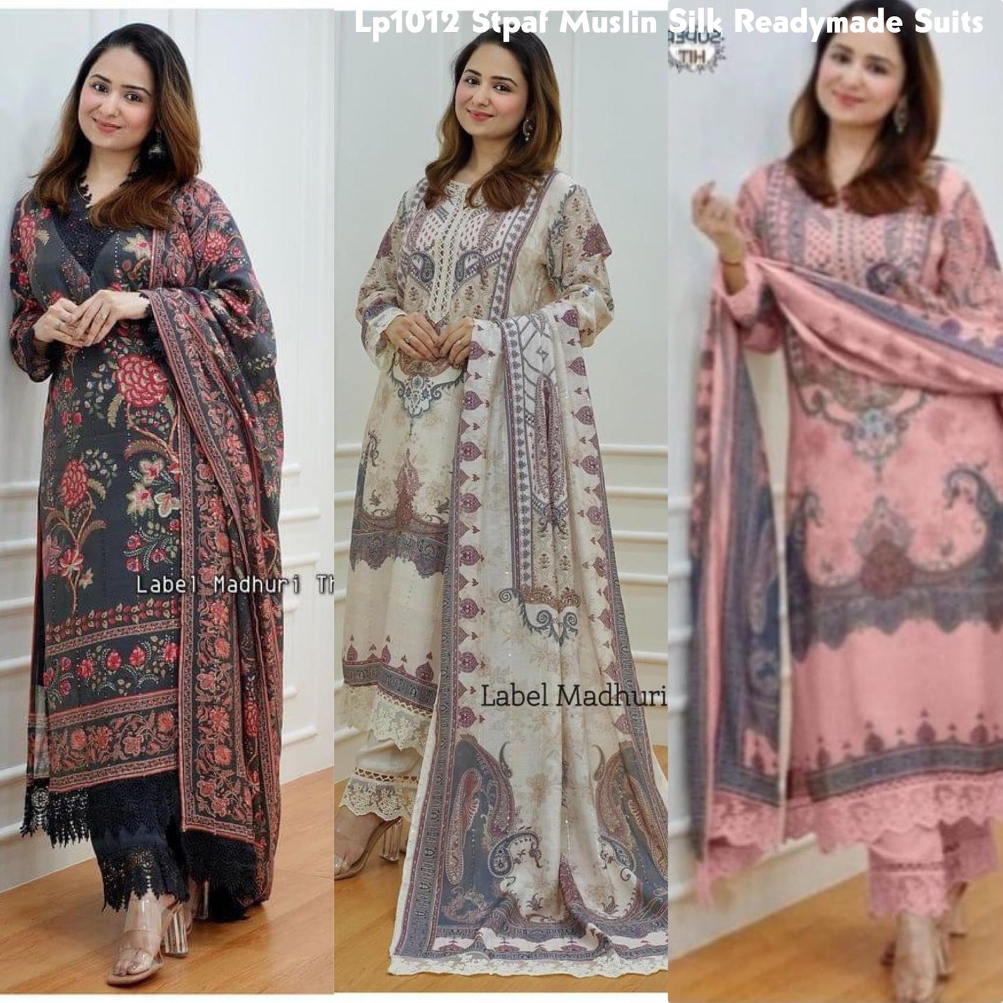 Lp1012 Stpaf Muslin Silk Readymade Suits