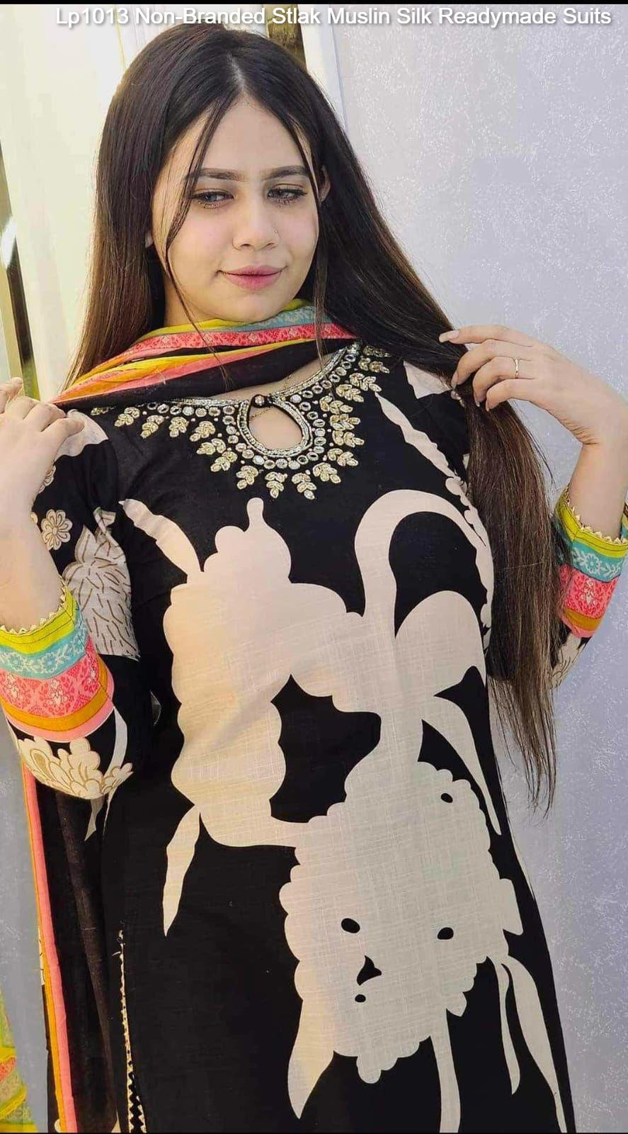 Lp1013 Non-Branded Stlak Muslin Silk Readymade Suits