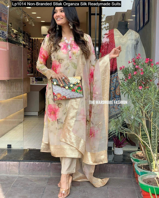 Lp1014 Non-Branded Stlak Organza Silk Readymade Suits