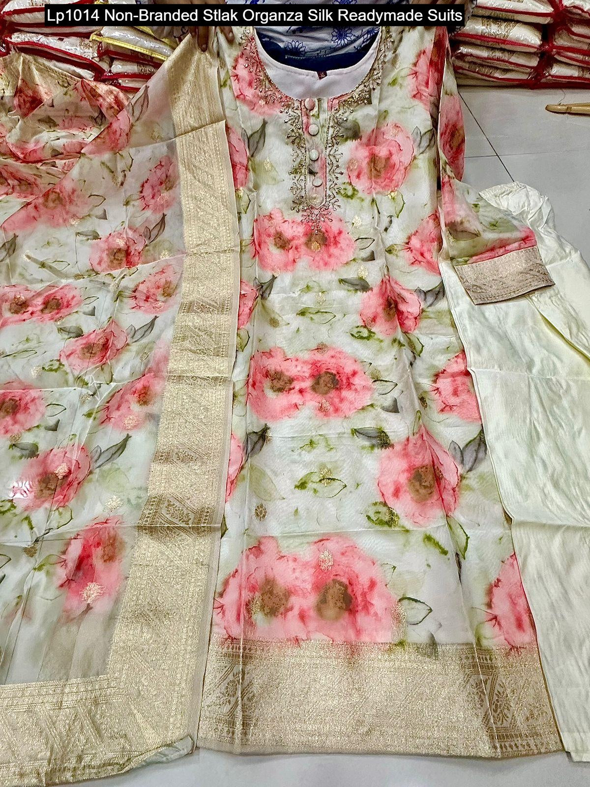 Lp1014 Non-Branded Stlak Organza Silk Readymade Suits