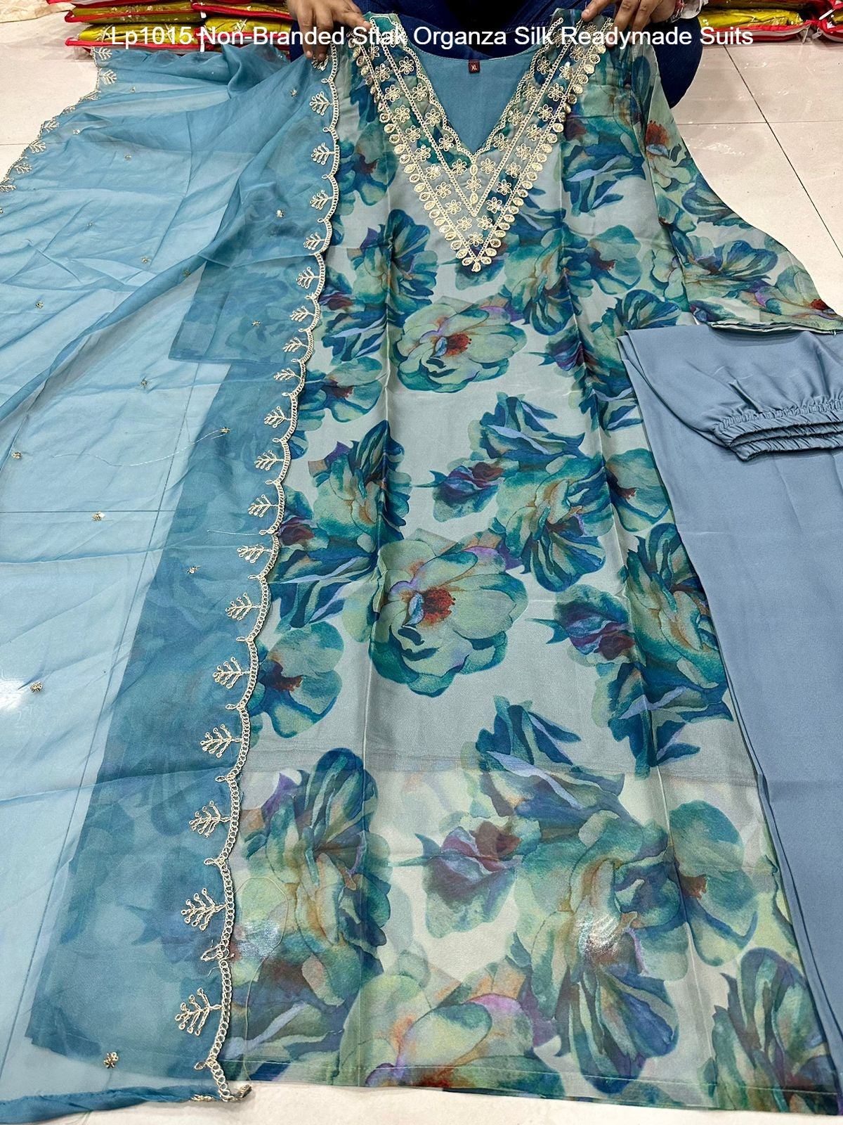 Lp1015 Non-Branded Stlak Organza Silk Readymade Suits