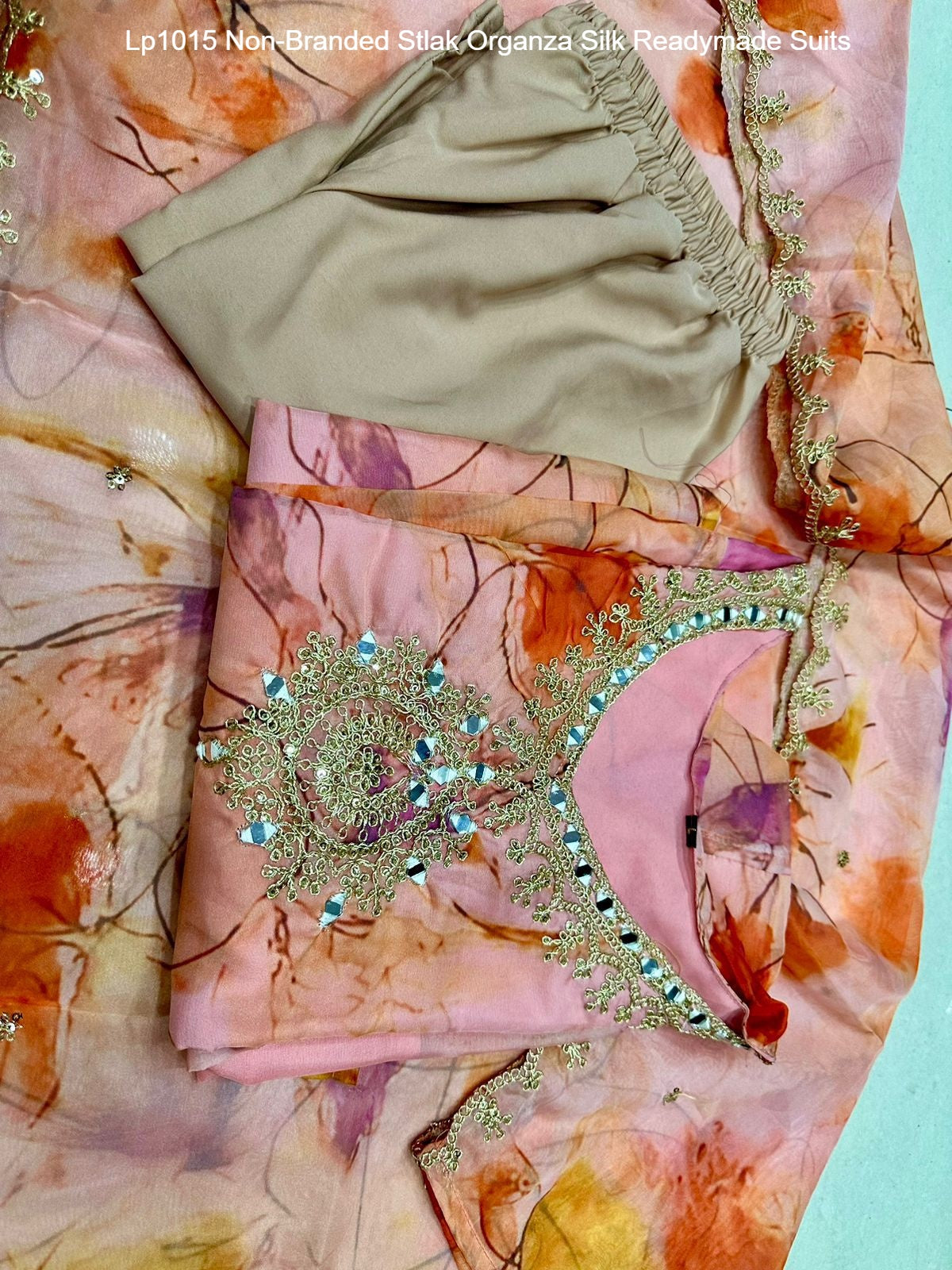 Lp1015 Non-Branded Stlak Organza Silk Readymade Suits