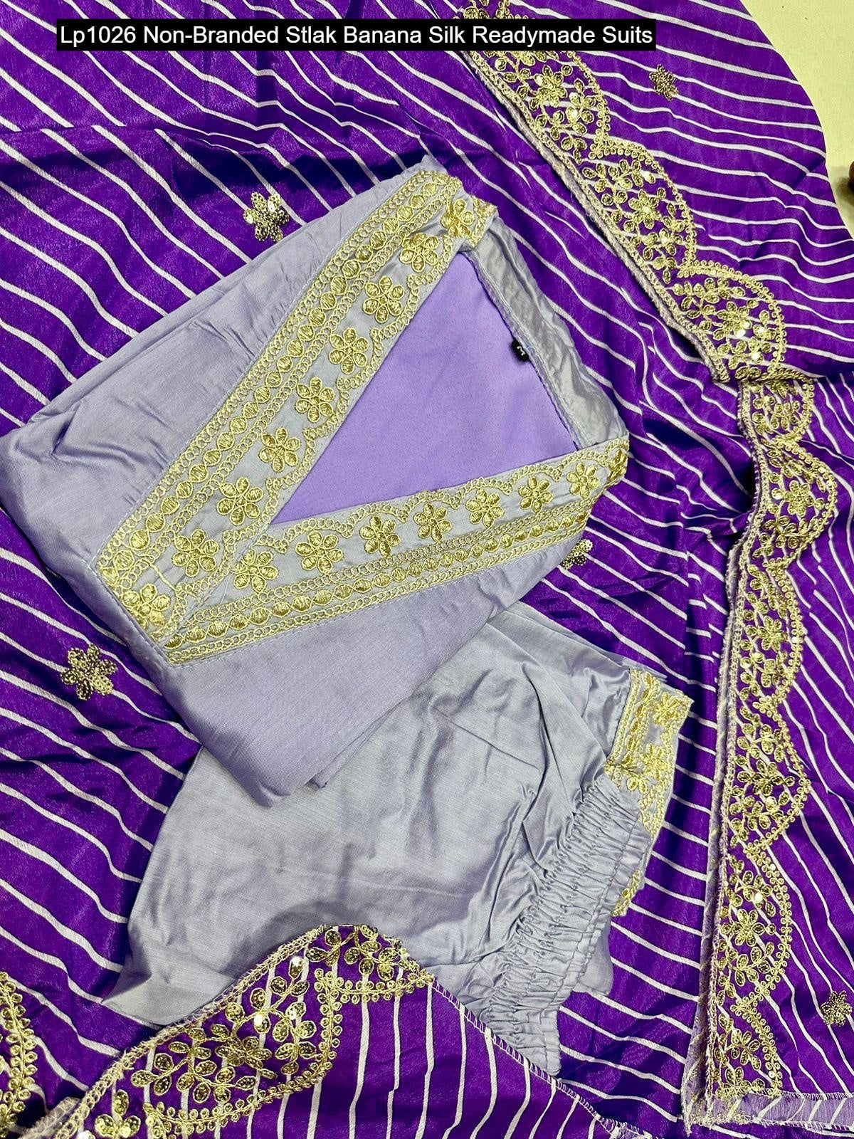 Lp1026 Non-Branded Stlak Banana Silk Readymade Suits