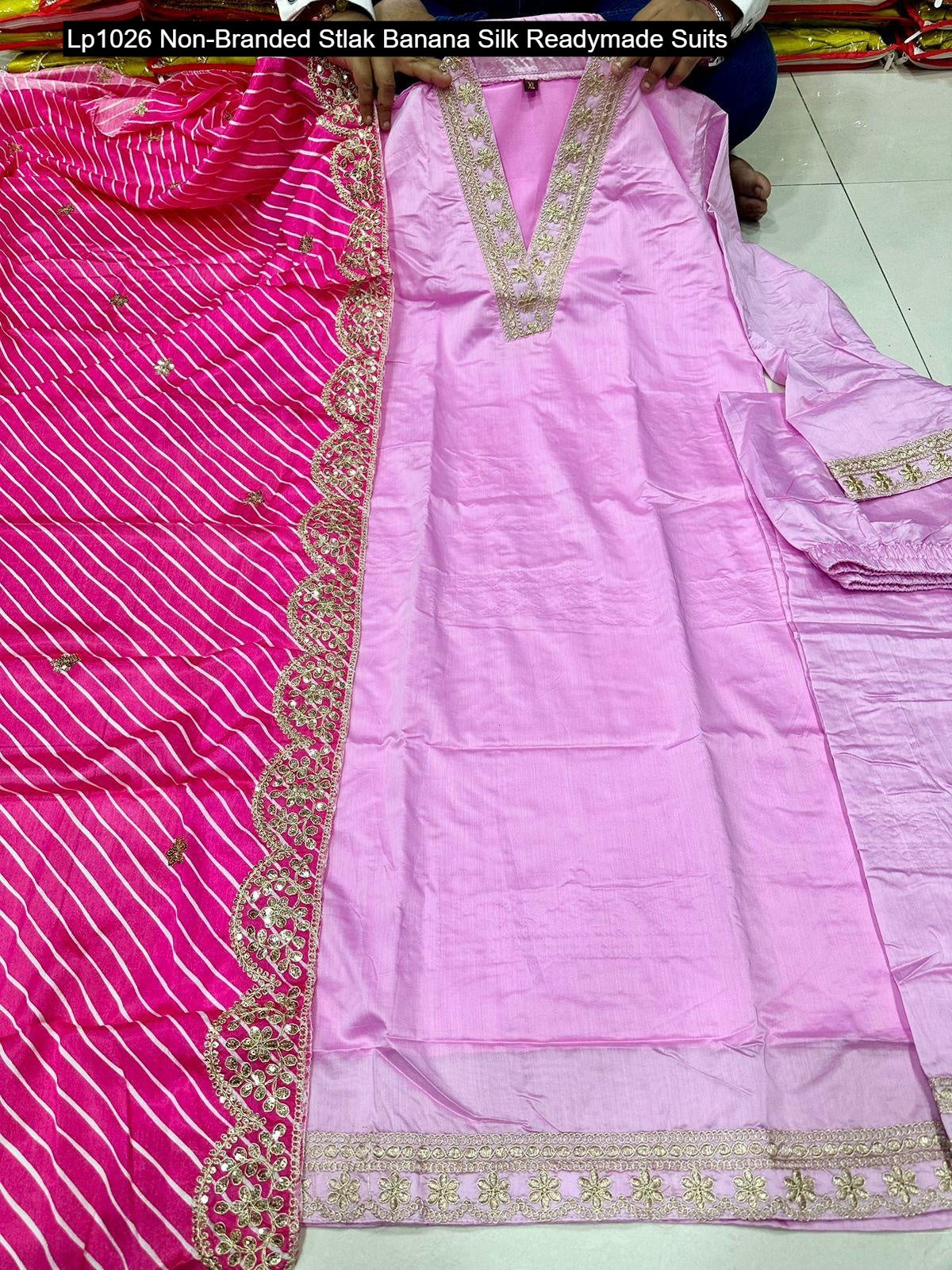 Lp1026 Non-Branded Stlak Banana Silk Readymade Suits