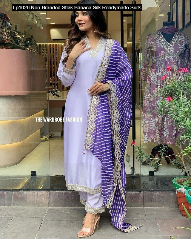 Lp1026 Non-Branded Stlak Banana Silk Readymade Suits