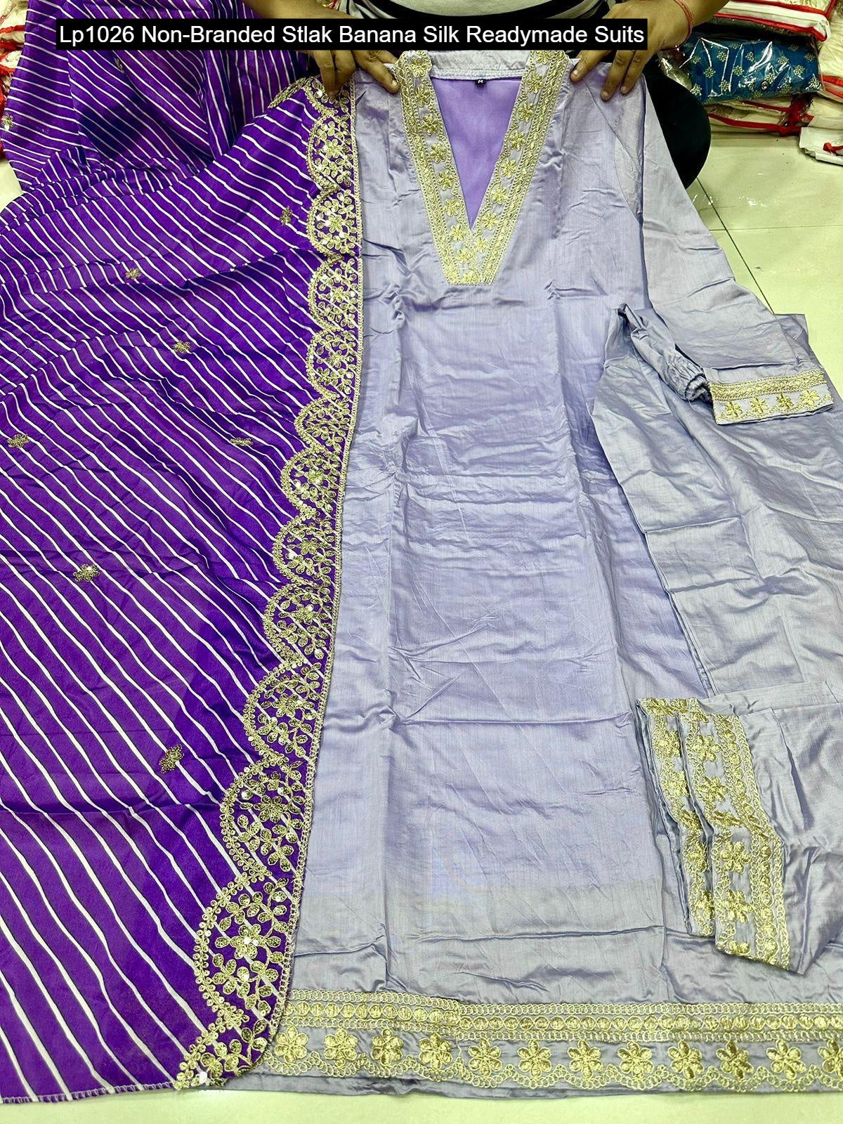 Lp1026 Non-Branded Stlak Banana Silk Readymade Suits