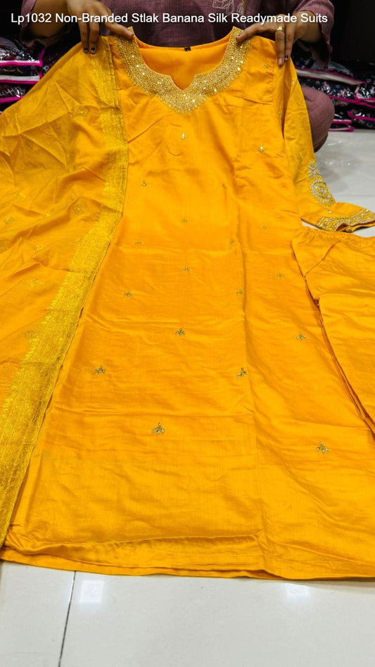 Lp1032 Non-Branded Stlak Banana Silk Readymade Suits